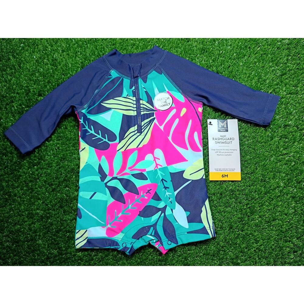 Adorable Member's Mark Baby Rashguard Swimsuit - New! (6 Months)